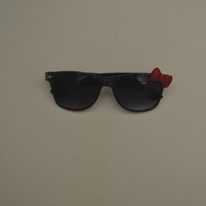 Black Sparkle Sunglasses with red bow